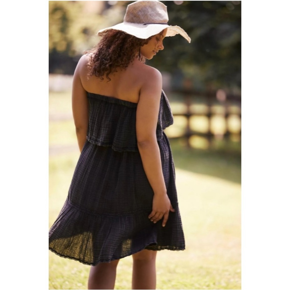Daily Practice X Anthropologie Black Kona Strapless Dress - Picture 2 of 15